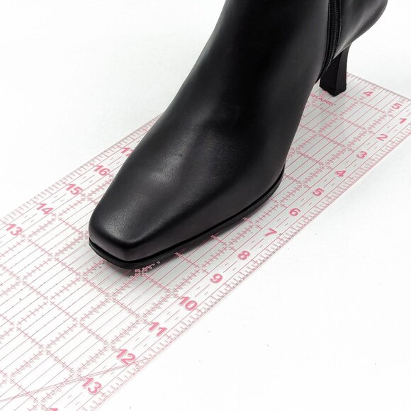 La Canadienne Women Tahlia Black Leather Dressy Office Heel Boots size 10 - Picture 7 of 11